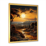 Jerusalem Sunset Dome Of The Rock - Spiritual Canvas Wall Art