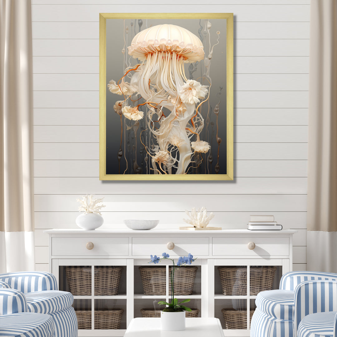 Minimalism Jellyfish Wonders - Jellyfish Living Room Wall Art