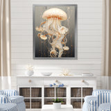 Minimalism Jellyfish Wonders - Jellyfish Living Room Wall Art