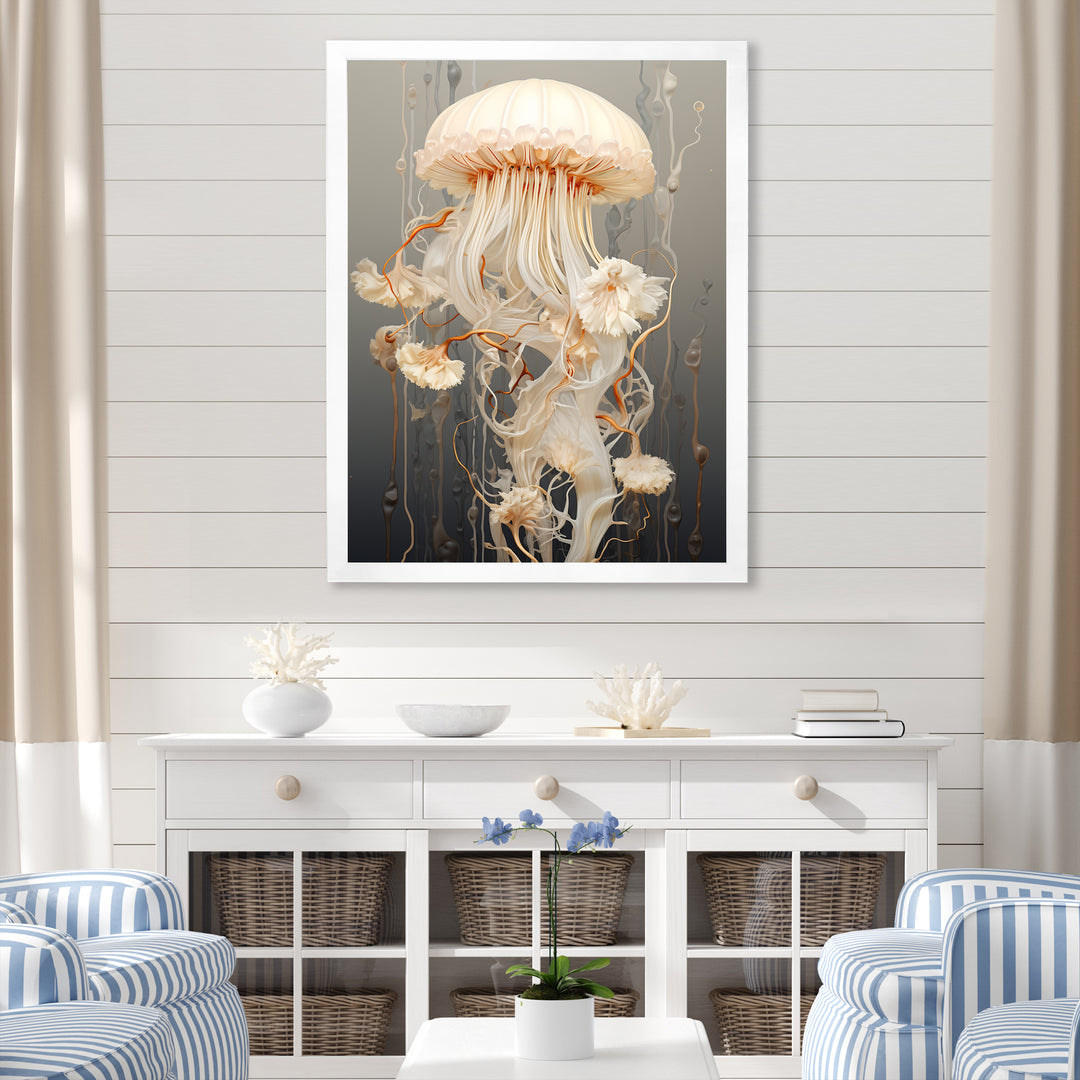 Minimalism Jellyfish Wonders - Jellyfish Living Room Wall Art