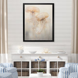 Minimalism White Jellyfish Dreams - Jellyfish Canvas Wall Art