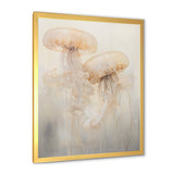 Minimalism White Jellyfish Dreams - Jellyfish Canvas Wall Art