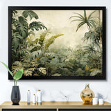 Vintage Jungle Landscape - Landscapes Canvas Wall Art