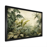 Vintage Jungle Landscape - Landscapes Canvas Wall Art