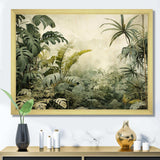 Vintage Jungle Landscape - Landscapes Canvas Wall Art