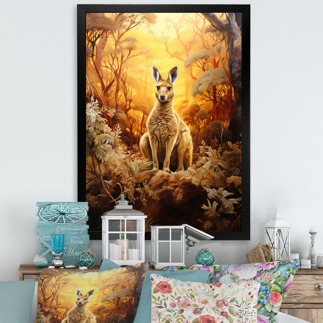Kangaroo Portrait Ponder Bushland - Kangaroo Wall Art Prints
