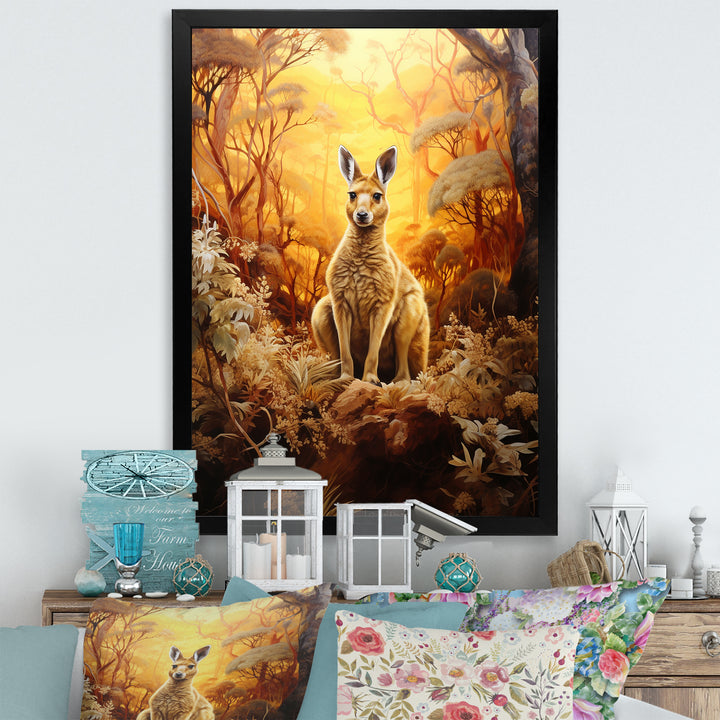 Kangaroo Portrait Ponder Bushland - Kangaroo Wall Art Prints