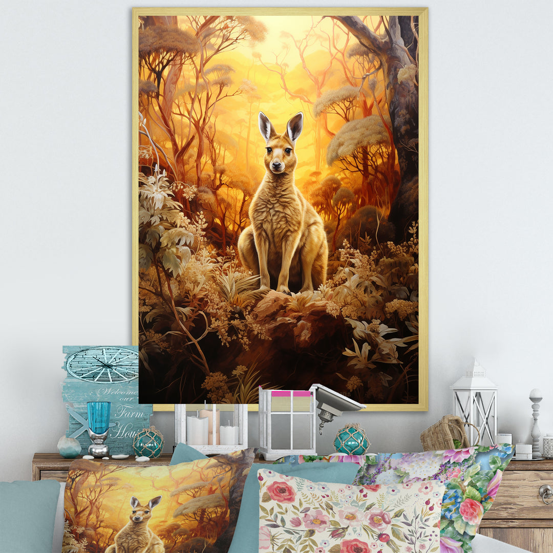 Kangaroo Portrait Ponder Bushland - Kangaroo Wall Art Prints