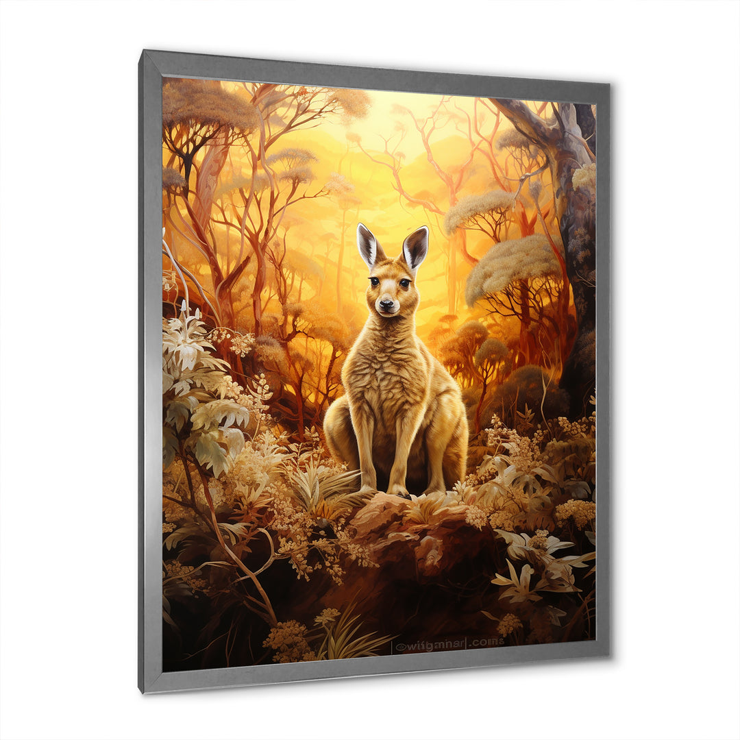 Kangaroo Portrait Ponder Bushland - Kangaroo Wall Art Prints