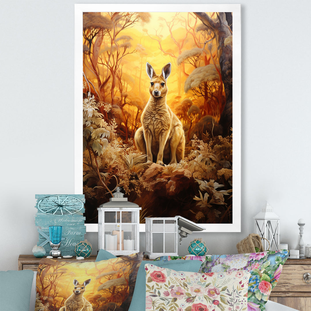 Kangaroo Portrait Ponder Bushland - Kangaroo Wall Art Prints