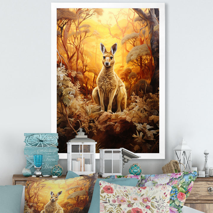 Kangaroo Portrait Ponder Bushland - Kangaroo Wall Art Prints