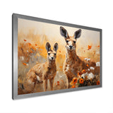 Kangaroo Golden Blooms Outback - Kangaroo Bedroom Wall Art