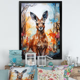 Colorful Kangaroo Popart Spirit - Kangaroo Canvas Wall Art