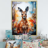 Colorful Kangaroo Popart Spirit - Kangaroo Canvas Wall Art