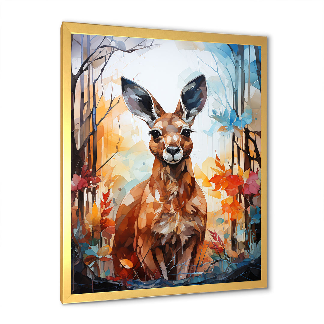 Colorful Kangaroo Popart Spirit - Kangaroo Canvas Wall Art