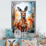 Colorful Kangaroo Popart Spirit - Kangaroo Canvas Wall Art