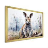 Minimalism Kangaroo Portrait - Kangaroo Canvas Wall Art
