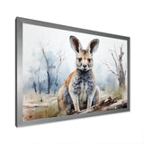 Minimalism Kangaroo Portrait - Kangaroo Canvas Wall Art