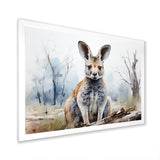 Minimalism Kangaroo Portrait - Kangaroo Canvas Wall Art
