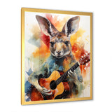Colorful Kangaroo Playing Guitar - Kangaroo Wall Art Prints