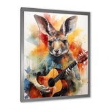 Colorful Kangaroo Playing Guitar - Kangaroo Wall Art Prints
