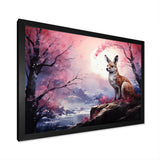 Moonlight Kangaroo Landscape - Pink Kangaroo Wall Art