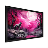 Moonlight Wolf Marvel - Pink Wolf Wall Art