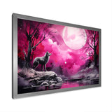 Moonlight Wolf Marvel - Pink Wolf Wall Art