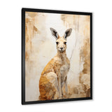 Minimal Charming Kangaroo - Kangaroo Large Canvas Wall Art