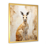 Minimal Charming Kangaroo - Kangaroo Large Canvas Wall Art