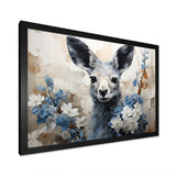 Graceful Floral Kangaroo - Kangaroo Living Room Wall Art