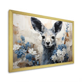 Graceful Floral Kangaroo - Kangaroo Living Room Wall Art