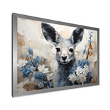 Graceful Floral Kangaroo - Kangaroo Living Room Wall Art