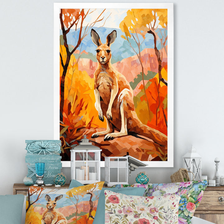 Colorful Kangaroo Kingdom - Kangaroo Bedroom Wall Art