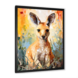 Colorful Kangaroo Mosaic Majesty - Kangaroo Canvas Wall Art