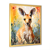 Colorful Kangaroo Mosaic Majesty - Kangaroo Canvas Wall Art
