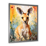 Colorful Kangaroo Mosaic Majesty - Kangaroo Canvas Wall Art