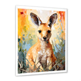 Colorful Kangaroo Mosaic Majesty - Kangaroo Canvas Wall Art