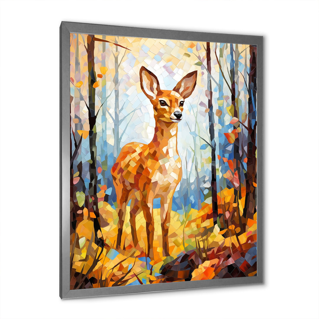 Deer Mosaic Forest Wildlife - Deer Wall Decor
