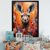 Popart Kangaroo Portrait - Kangaroo Wall Decor