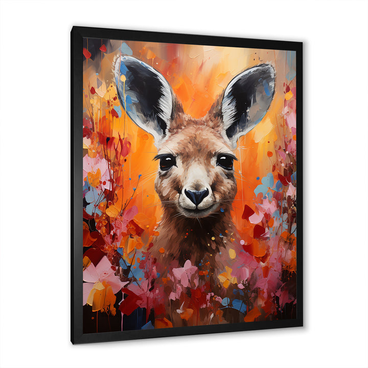 Popart Kangaroo Portrait - Kangaroo Wall Decor
