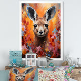 Popart Kangaroo Portrait - Kangaroo Wall Decor