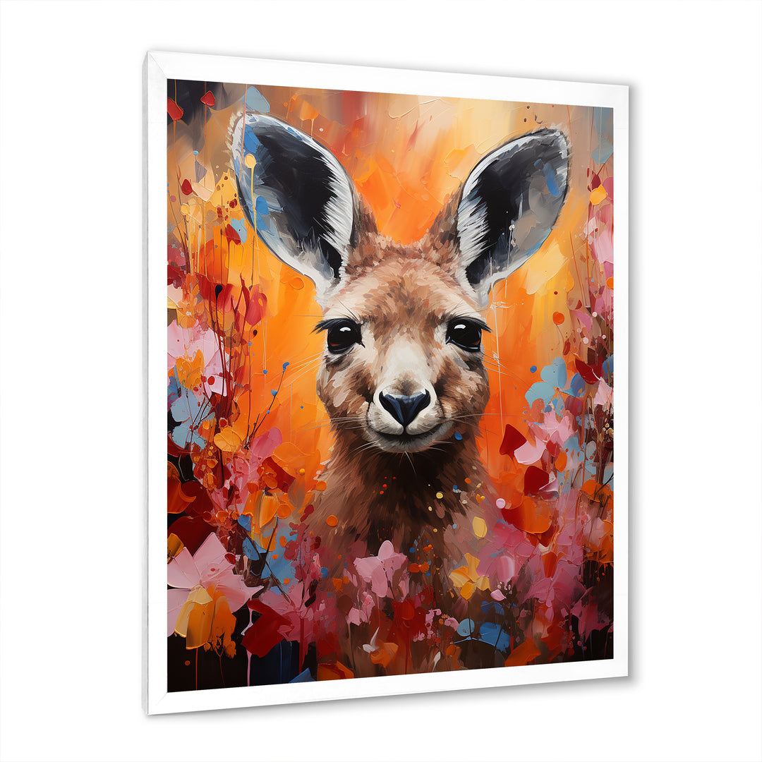 Popart Kangaroo Portrait - Kangaroo Wall Decor