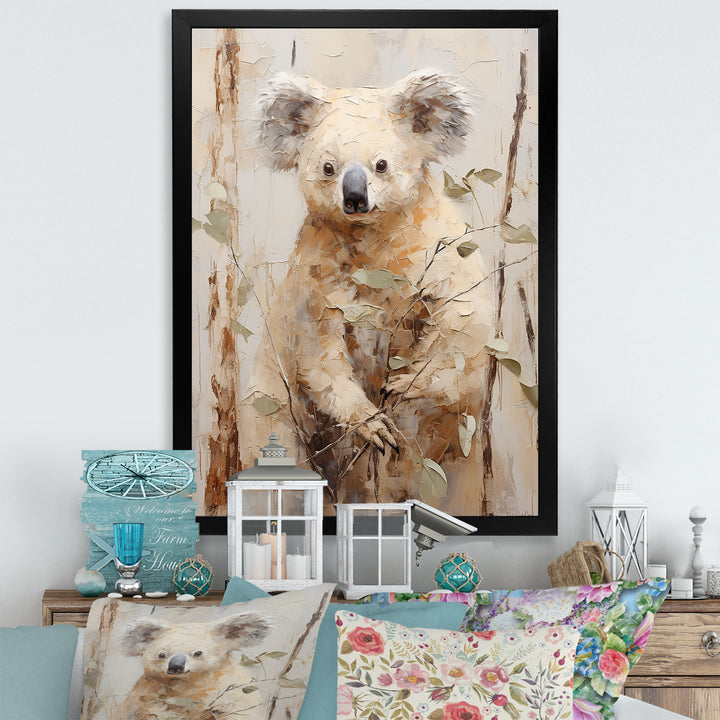 Cuddly Koala Climbing - Koala Wall Art Prints