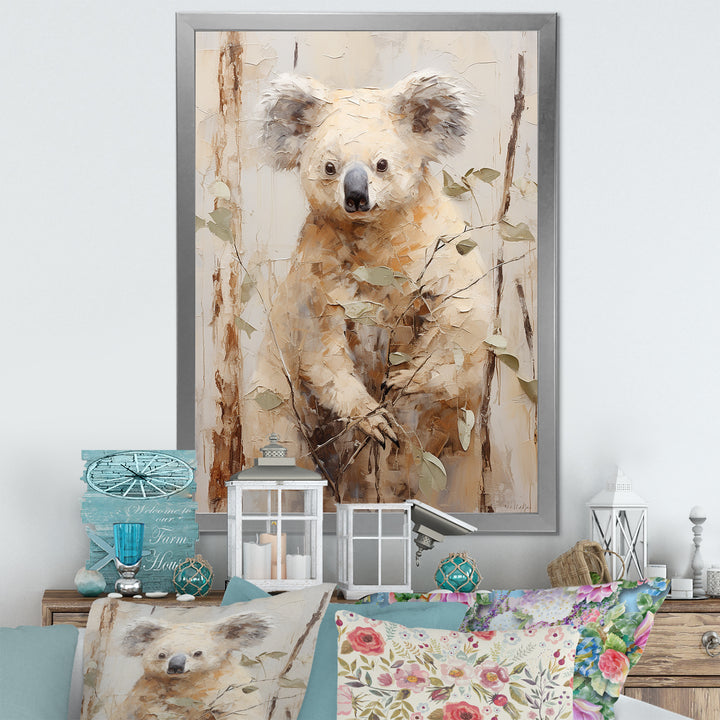 Cuddly Koala Climbing - Koala Wall Art Prints