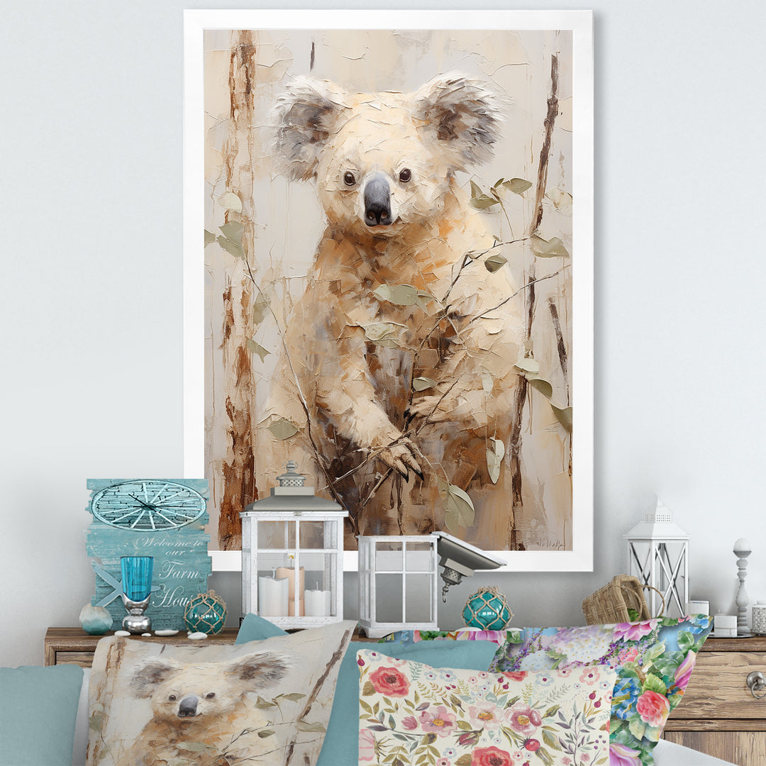 Cuddly Koala Climbing - Koala Wall Art Prints