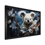 Cuddly Climbing Koala - Gray Koala Wall Art