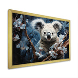 Cuddly Climbing Koala - Gray Koala Wall Art