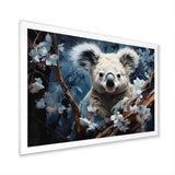Cuddly Climbing Koala - Gray Koala Wall Art