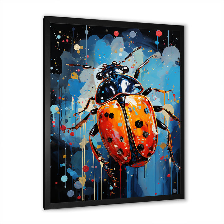 Spotlight On Ladybugs - Blue Ladybug Wall Art